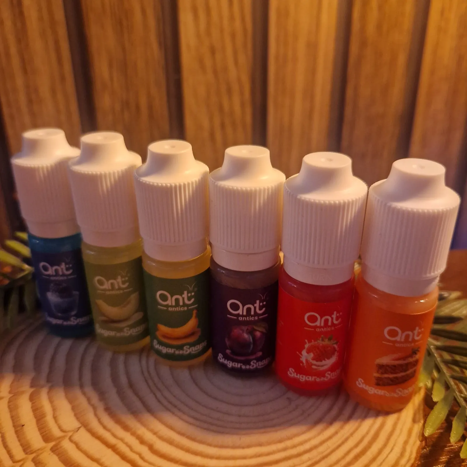 Bottles of Ant Antics sugar snap liquid feed.